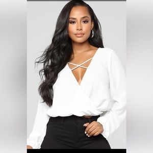 FASHION NOVA top in Ivory